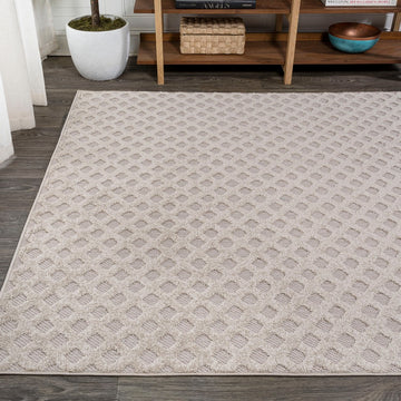 Rabat High-low Pile Mini-diamond Trellis Area Rug